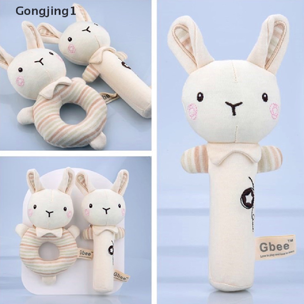 Gongjing1 Mainan Rattle Genggam Bayi Bentuk Boneka Plush Kartun Hewan Lucu