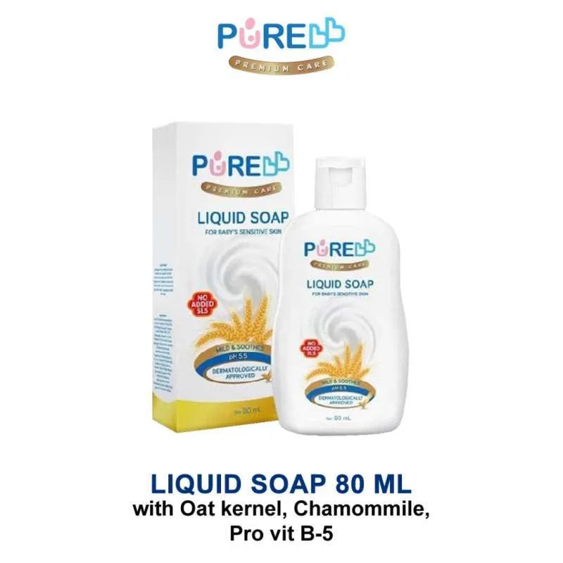 PURE BB Liquid soap 80ml Perawatan Kulit Bayi Menghilangkan Iritasi Kulit Bayi