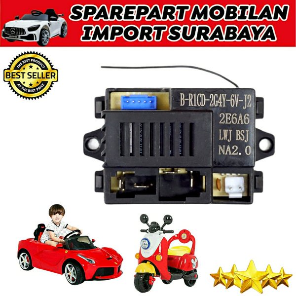 MODUL MESIN PMB RECEIVER BLUETOOTH WIRELESS 6 VOLT RECIVER MOBIL AKI MAINAN ANAK SPAREPART RC RIDE