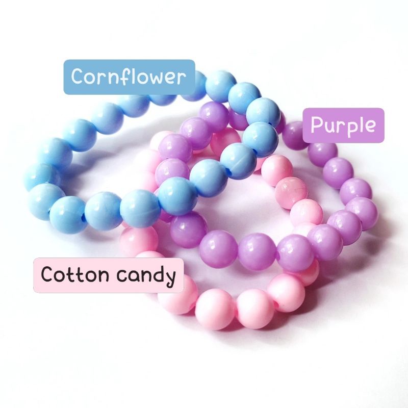 Gelang Nama Anak Perempuan - Mote Kapur ukuran 8mm