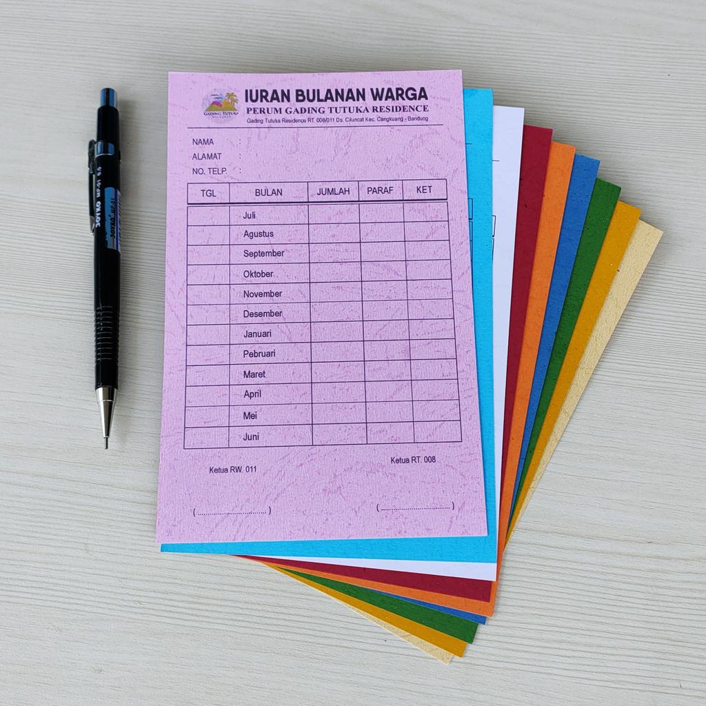 

KARTU PEMBAYARAN IURAN WARGA RT/RW