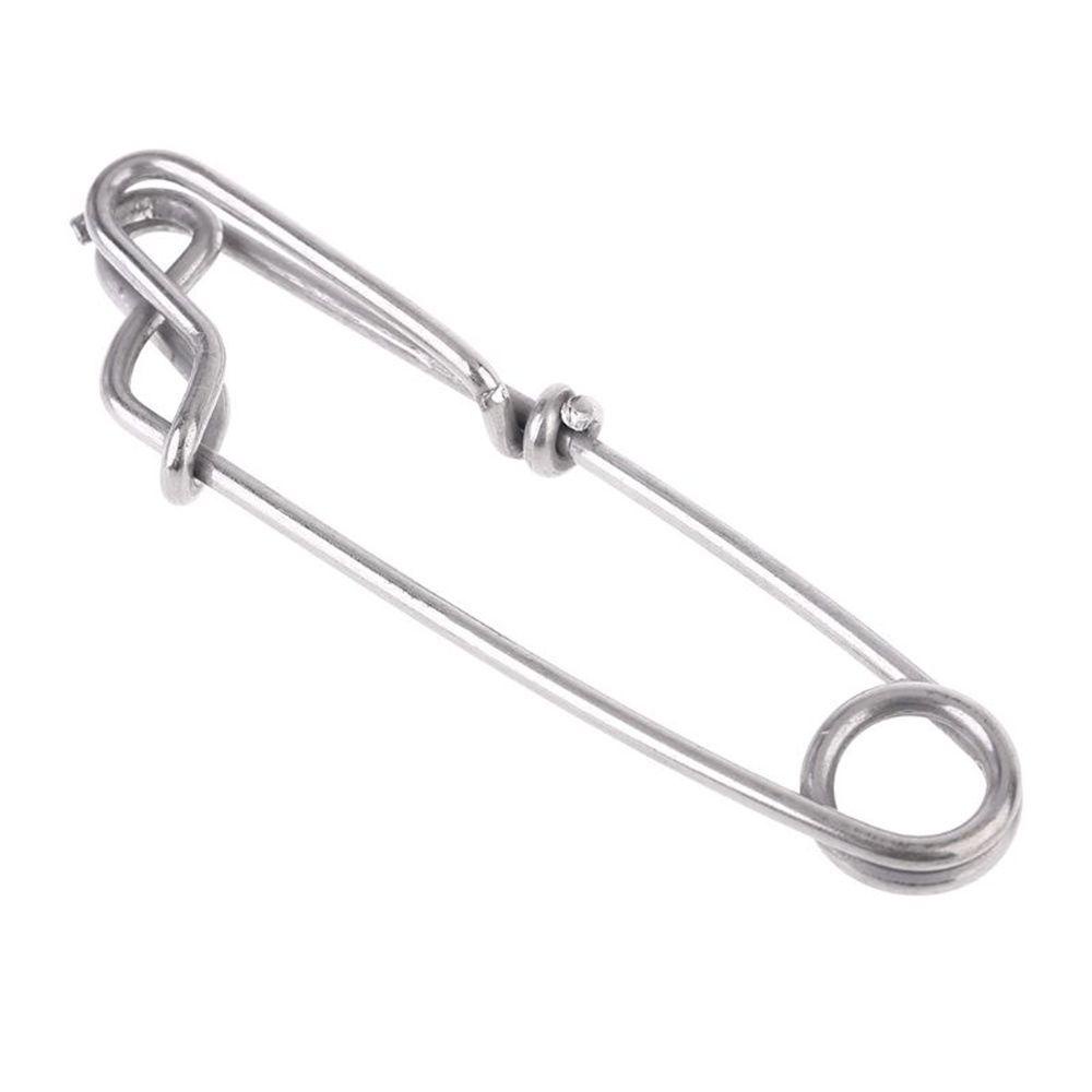 Solighter 5Pcs / Pak Klip Konektor Kail Pancing Model Mata Terbuka