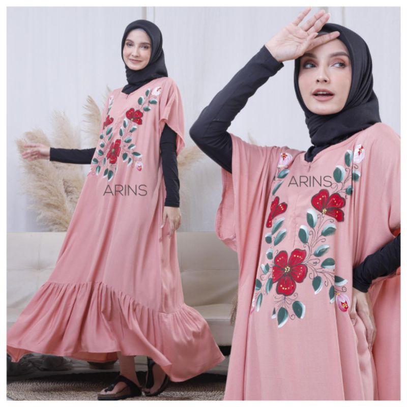 Dress Lukis / Kain Lukis Bali / Kaftan Lukis / Kaftan Polos