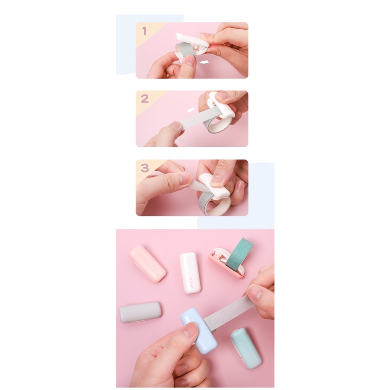 Washi Tape Hand Cutter Masking Tape Mini Cut Portable Dispenser LUNA