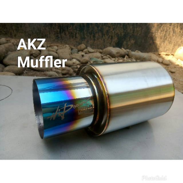 Muffler Knalpot Mobil HKS Hi-Power Blue Tip Stainless Steel - Suara Bass Gahar Universal Brio Jazz A