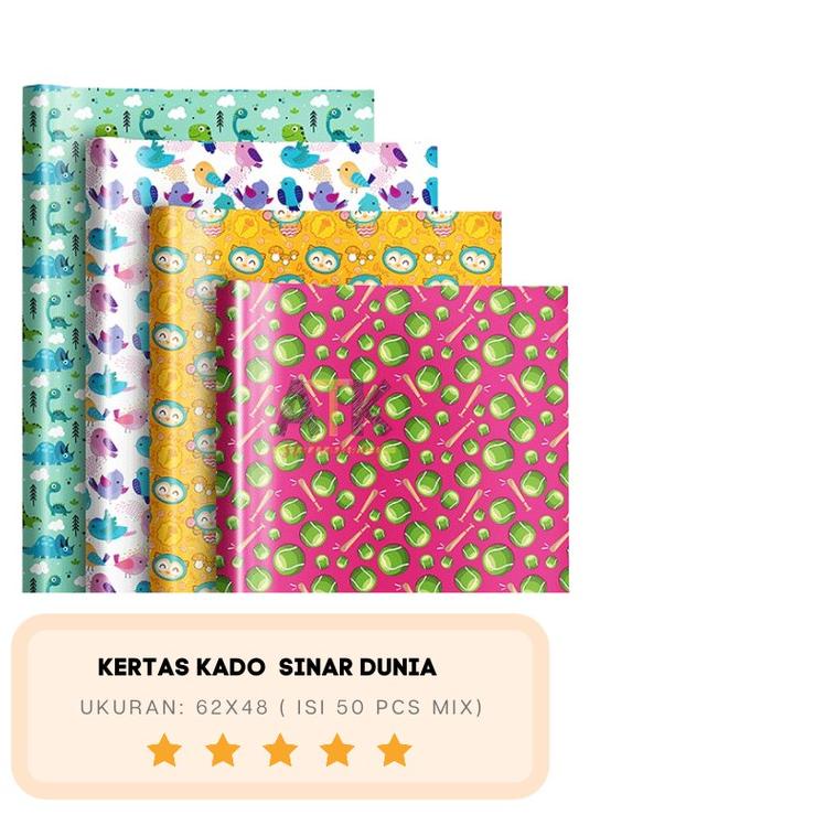 

➾ Kertas Kado Sidu, Sinar Dunia (50 Lembar) atk ➷