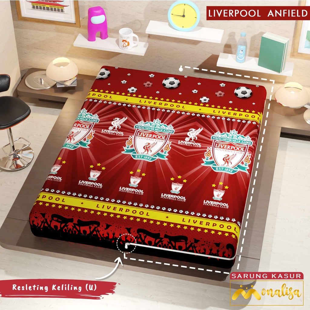 Monalisa Premium Sarung kasur Uk 160/180 T 15/20 - Liverpool Anfield