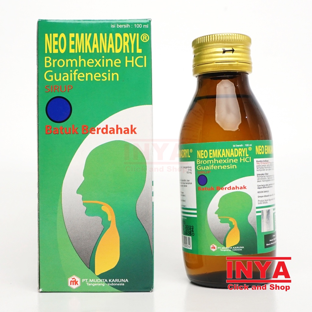 NEO EMKANADRYL SIRUP BATUK BEDAHAK 100ml - Obat Batuk