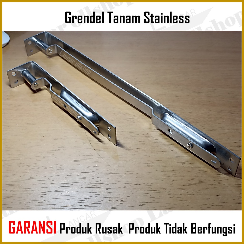 Slot Pintu / Grendel Tanam Stainless 6 + 12 / Grendel Tanam Pintu