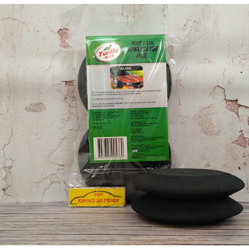 TURTLE WAX BLACK PURE FOAM APPLICATOR PAD - TURTLE WAX APPLICATOR PAD