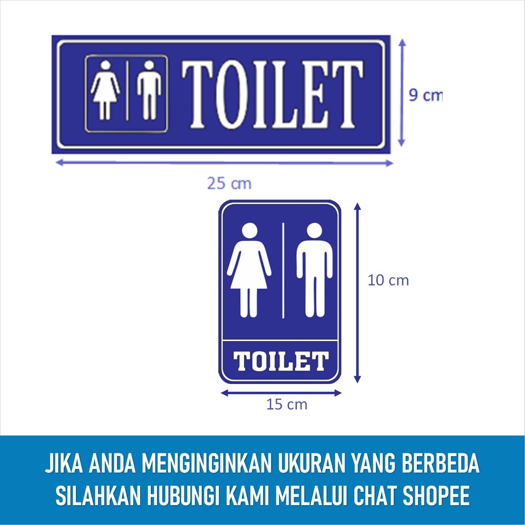 READY! Akrilik Sign Board &quot;Toilet&quot; Noud Terbaik