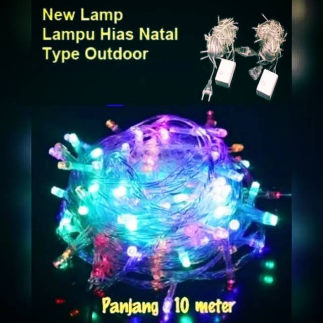 Lampu Hias Natal Dekorasi Hiasan Tublr Kamar 10 Meter 8 Mode Outdoor