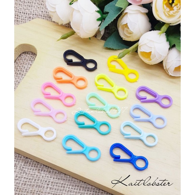 6pasang/12pcs kait lobster plastik