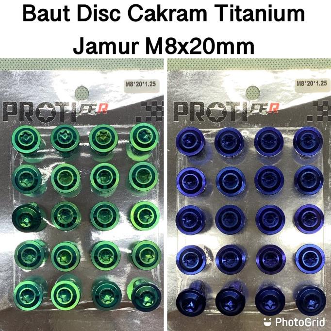 populer] Baut Disc Titanium Jamur M8x20 PROTI