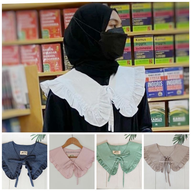 Fake Collar Detachable Kerah Palsu Tempel Lepas Pakai Polos Korea Fashion Fake Collar Premium