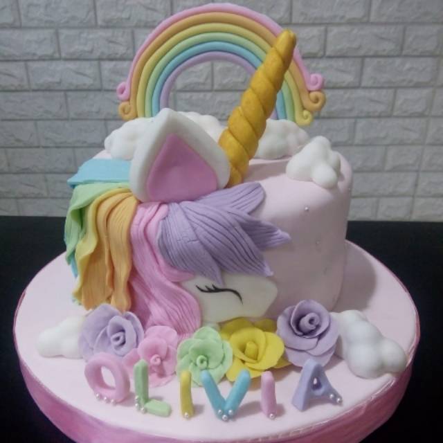 unicorn / fondant custom / birthday cake