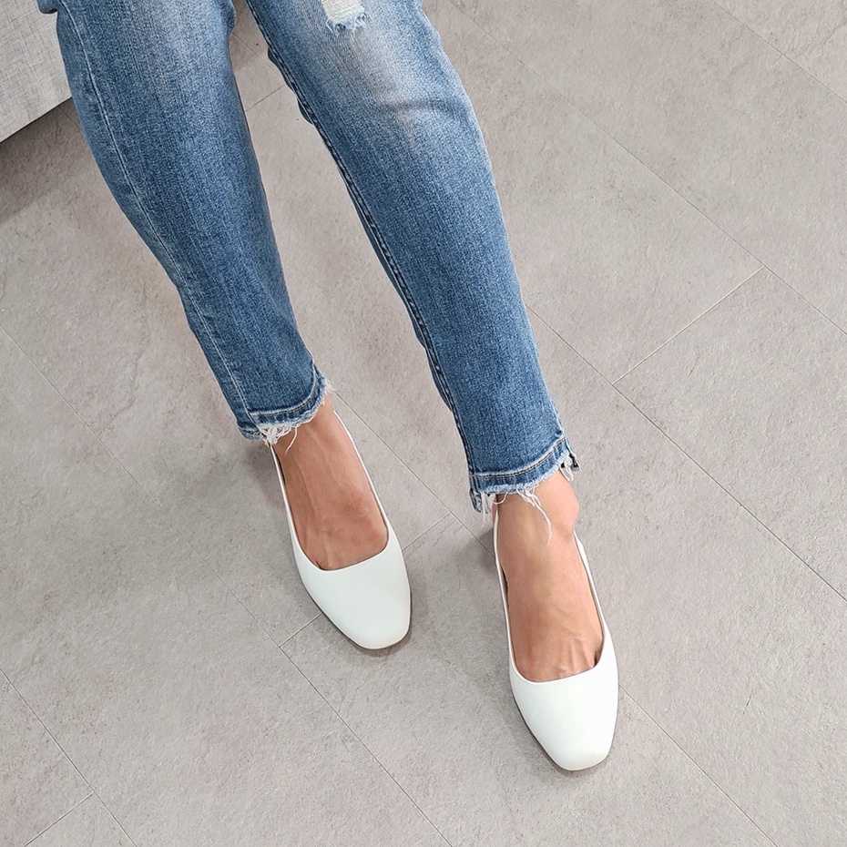 SOLACE - 5 cm Block Heels - RHEA White