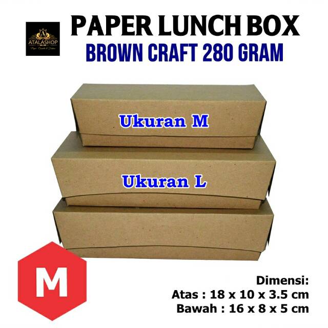 

Paper Lunch Craft Size M Plus Laminasi