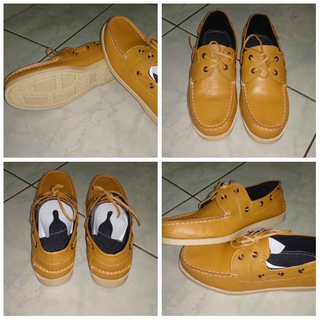 Sepatu Boots Boats Sperry Cuka Kulit Sneaker Shoes Custom Flat