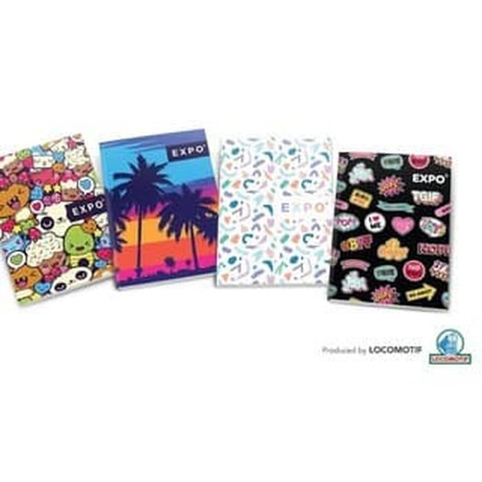 BUKU TULIS BOXY LOCOMOTIF 42 LEMBAR CAMPUS WARNA MOTIF BERGARIS LUSIN ECER GROSIR EXPO NOTEBOOK-4