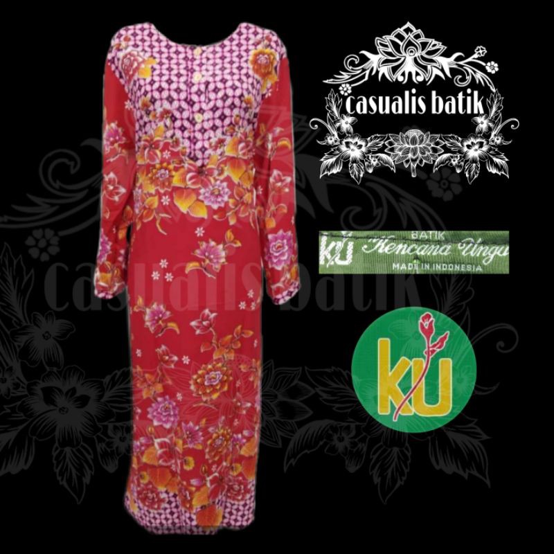 daster kencana ungu lengan 7/8