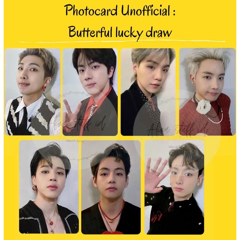 (Ready Stock) 5k/7pcs Photocard Unofficial BTS butterful Lucky draw kpop