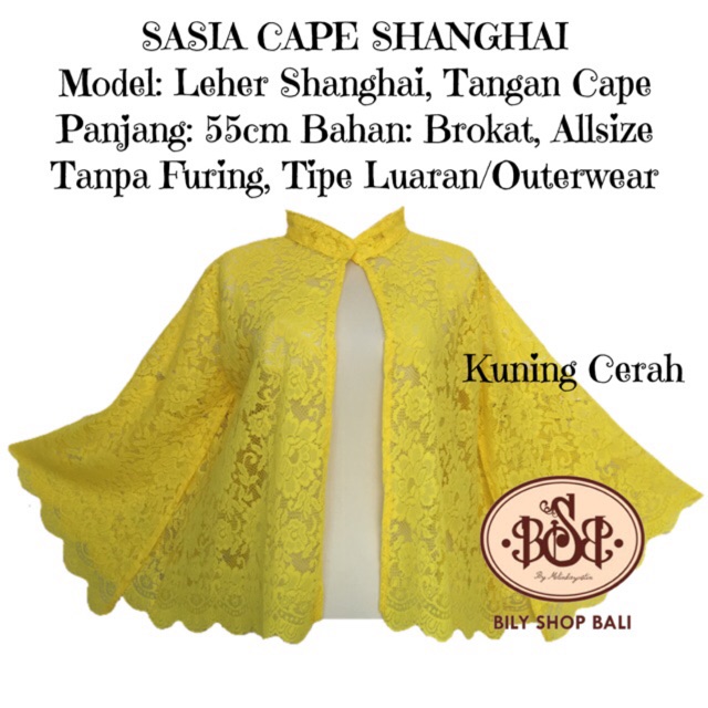 BILY SHOP BALI Sasia Cape Shanghai Brokat Brukat Bestseller