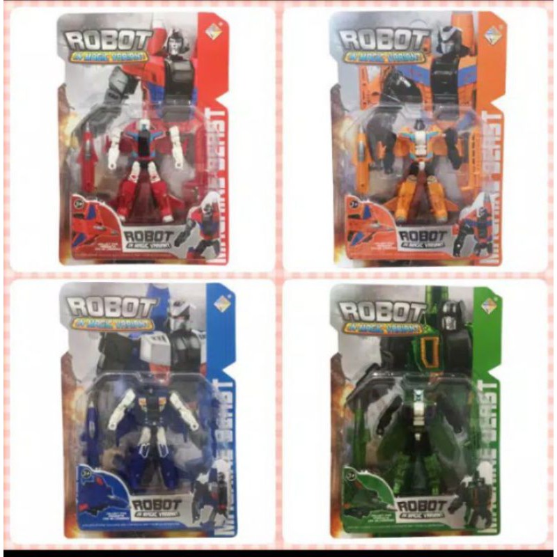 mainan robot jet tempur