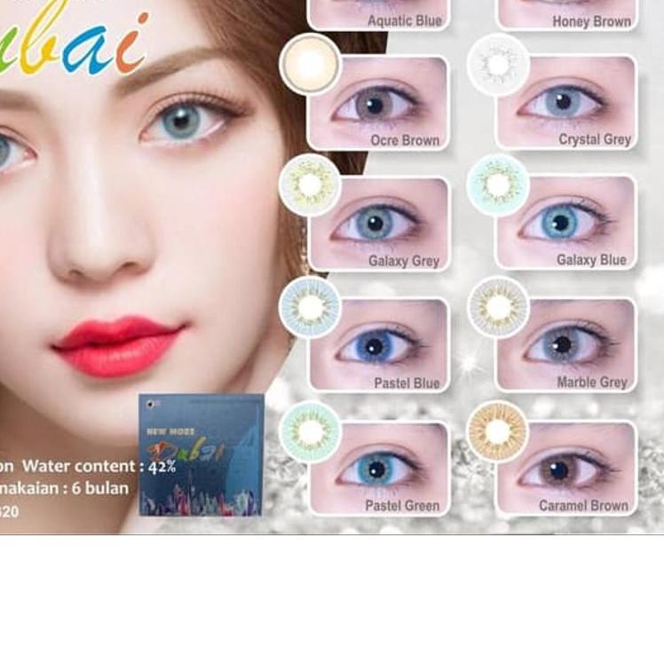 ➼ SOFTLENS MINUS NEW MORE DUBAI CRYSTAL GREY 14.5mm (-0.50 sd -5.50) GRATIS TEMPAT SOFLEN ←