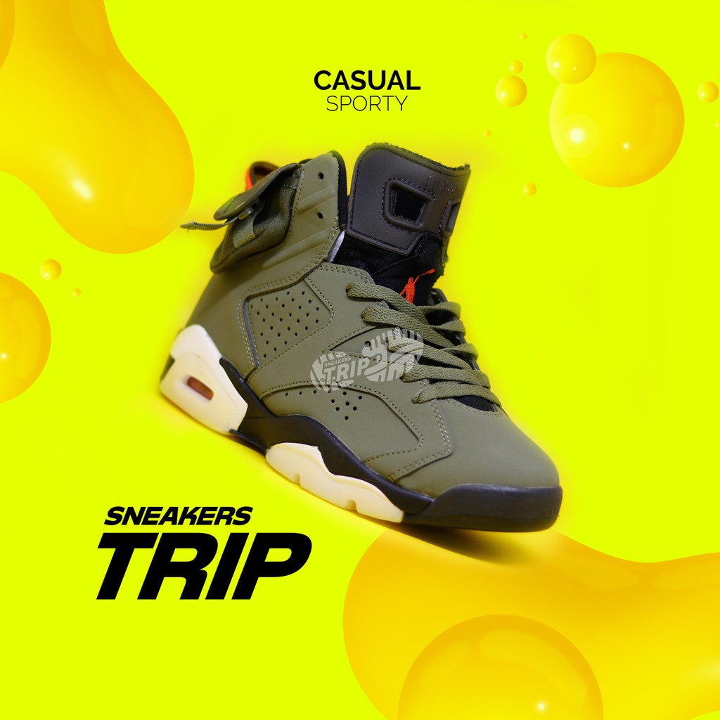 Sepatu Sneakers Nike Air Jordan 6 x Travis Scott Mirror
