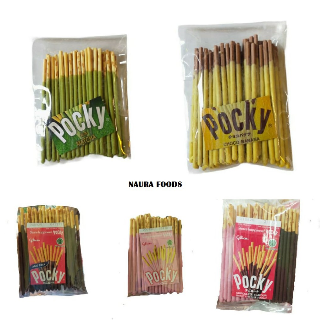 

POCKY ORI KEMASAN REPACK/POCKY COKLAT/POCKY STRAWBERRY/POCKY BANANA/POCKY MATCHA/POCKY MIX