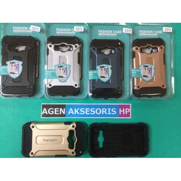 Spigen Iron Samsung Galaxy V Plus G313 V+ G316H Case Robot Transformer - Hitam