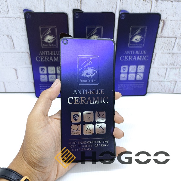 HOGOO TEMPERED GLASS - ANTI GORES CERAMIC ANTI BLUE MATTE REALME 7 7i 8 8i 8 PRO C1 C2 C3 C11