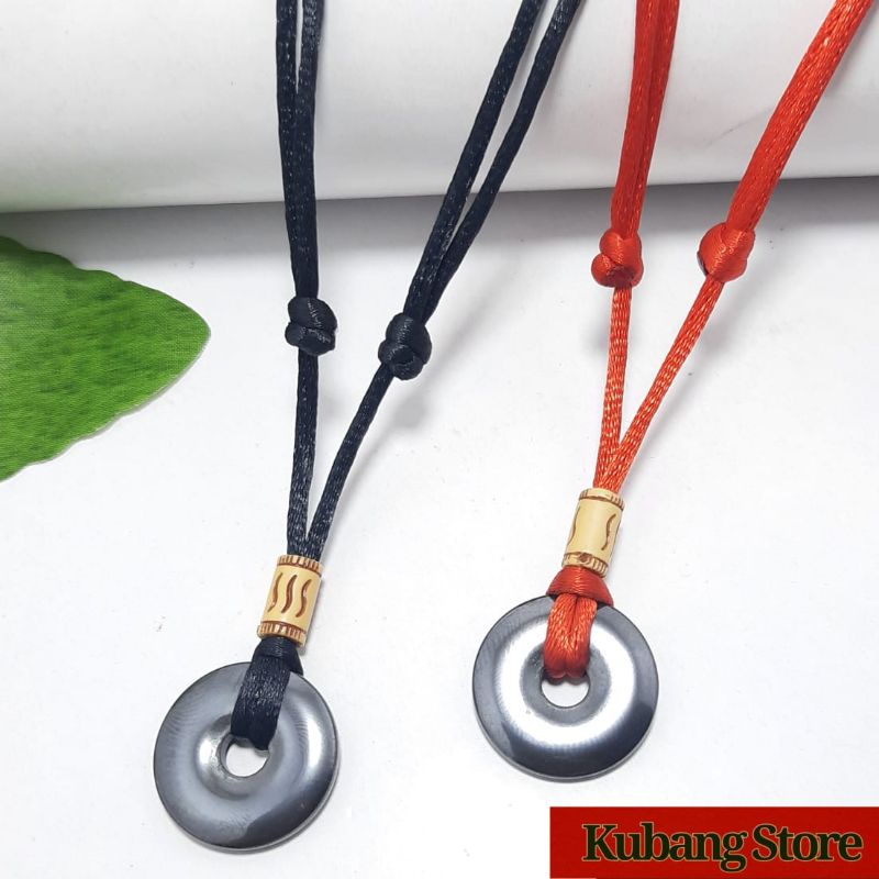 Kalung. Kalung Tali Sati Cina Bandul Koin Batu Blustin Kalung pria wanita Kalung Tali murah blustin