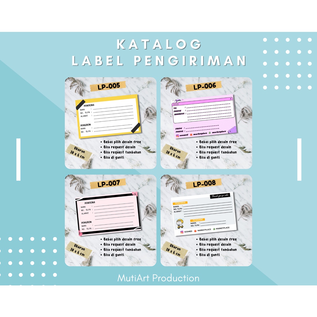 

KATALOG LABEL PENGIRIMAN PAKET ONLINE SHOP (PART 2)