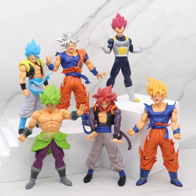 Action Figure Model Anime Dragon Ball Z DBZ Son Goku Vegeta Gotenks Broly Bahan PVC Ukuran 18cm