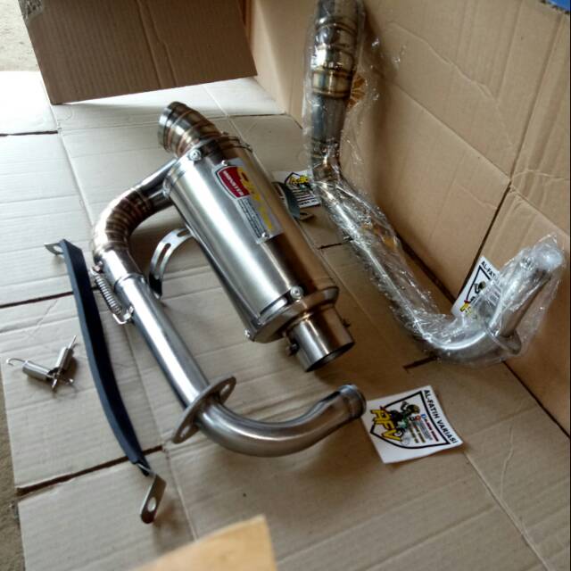 KNALPOT CLD MOSTER TRIOVAL 20CM ALL METIC KNALPOT CLD MOSTER BEAT VARIO110 VARIO125 VARIO150 MIO DLL