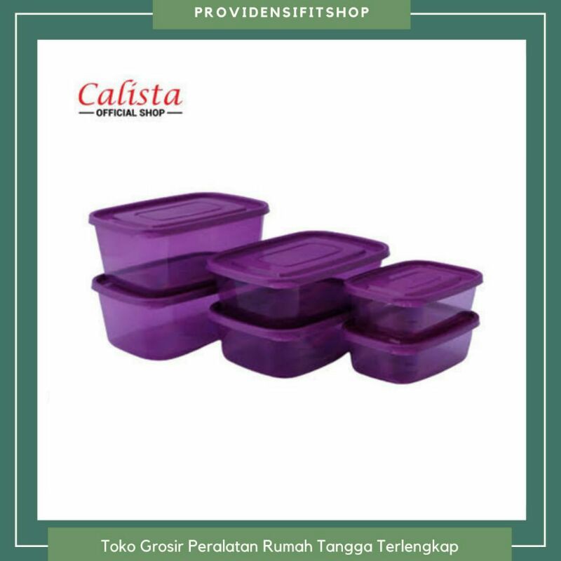 Toples Premium Calista Otaru Furano Set of 6 pcs Full Colour / Toples Plastik Calista / Tempat Makan/Kotak  Makanan BPA Free