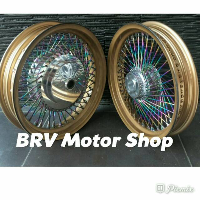 Sepaket Velg Jari Jari Seribu Vario Beat Mio Spacy Scoopy Dll Velg Ring 14 Tapak Lebar