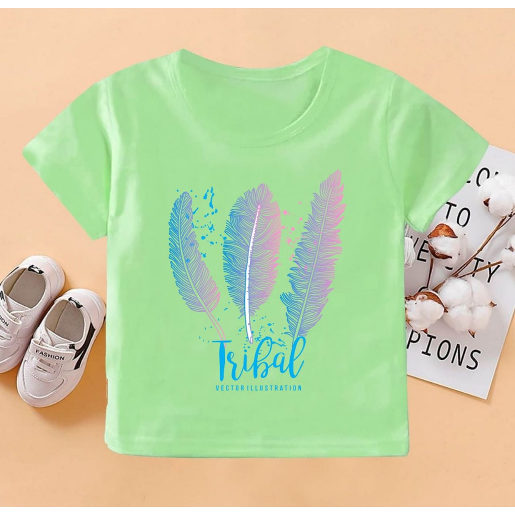 bisa COD / DS / KAOS ANAK GIRL MOTIF BULU / TERLARIS