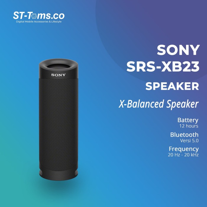 SONY SRS-XB23 / SRS XB23 EXTRA BASS PORTABLE BLUETOOTH SPEAKER