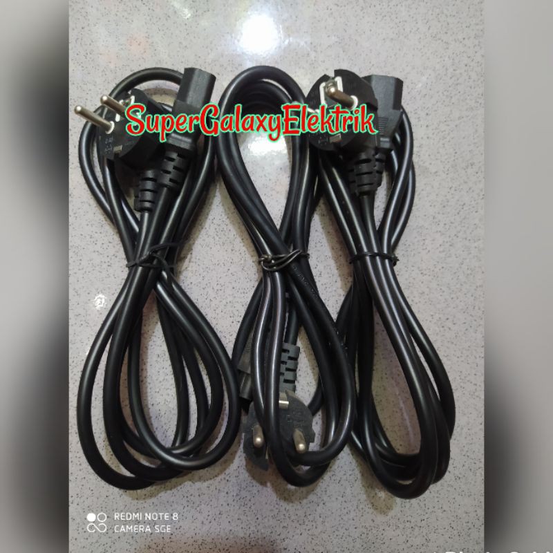 Kabel Power 3Lubang Gepeng (CPU, Komputer, Magic Com, dll)