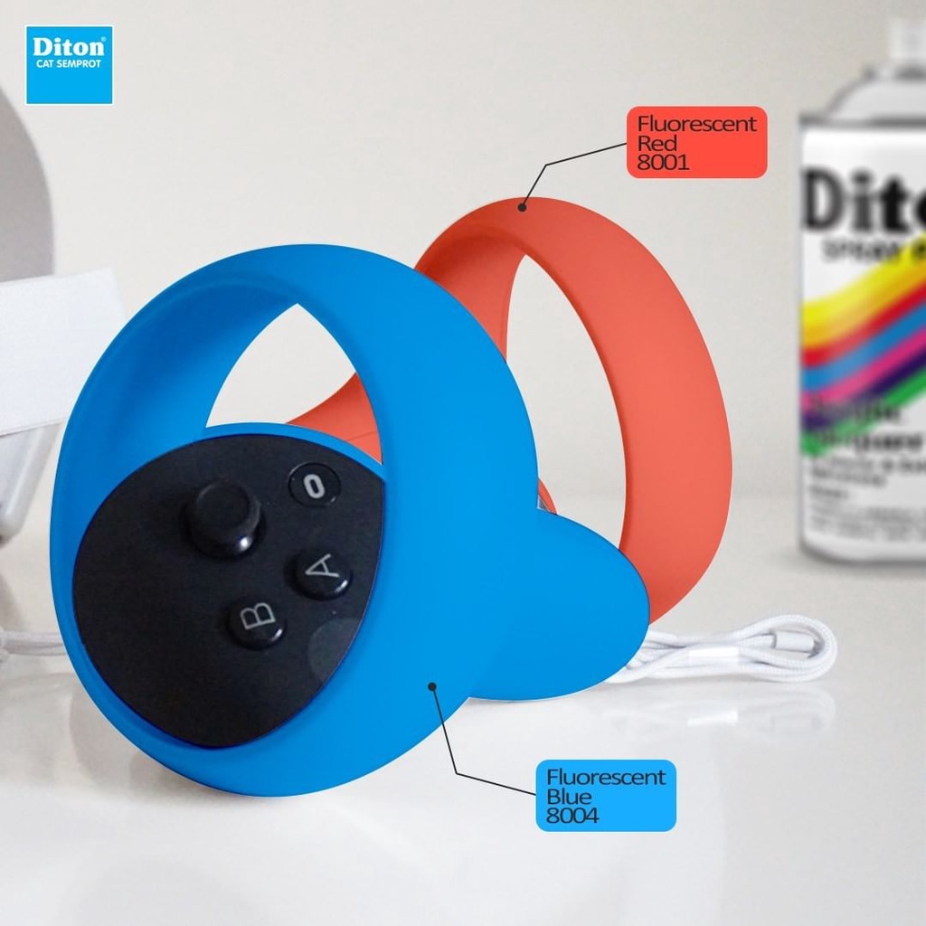 Diton Cat Semprot/Pylox/Motor/Helm/Gundam 300cc - 8001 Fluorescent Red / Merah Stabilo