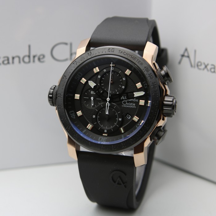Alexandre Christie AC 6565 / AC 6565MC RoseGold Black Original&Garansi murah