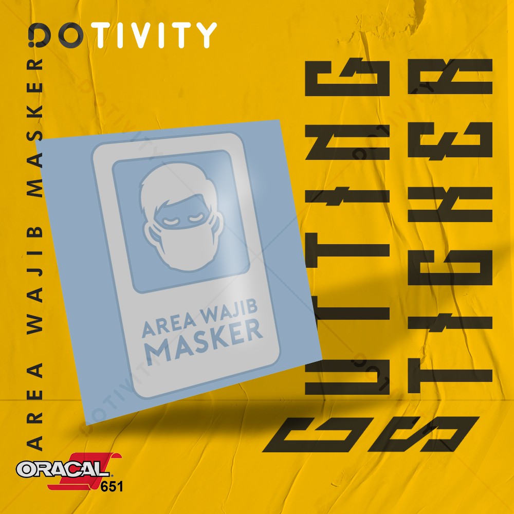 

Cutting Sticker Social Distancing - Area Wajib Masker