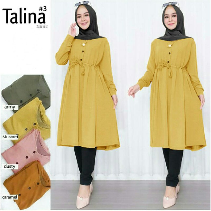Atasan Muslim Top Tunik Tunic Moscrepe Talina Jumbo
