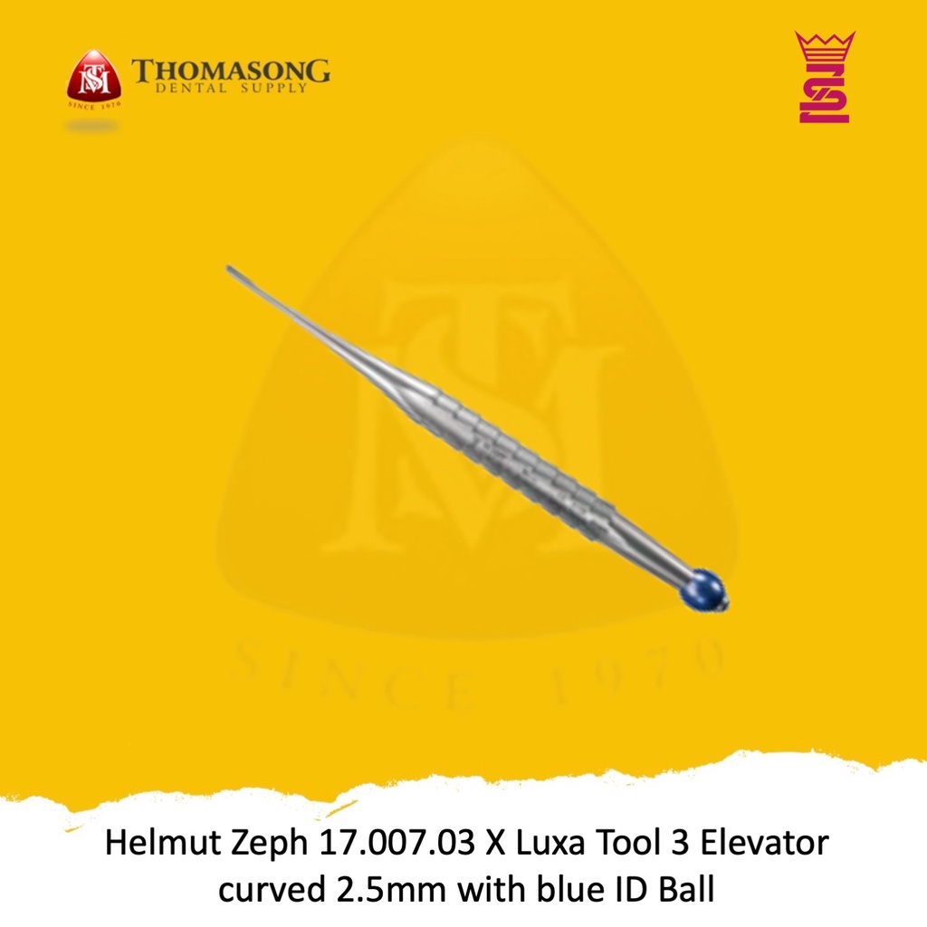 Helmut Zeph 17.007.03 X Luxa Tool 3 Elevator curved 2.5mm with blue ID Ball