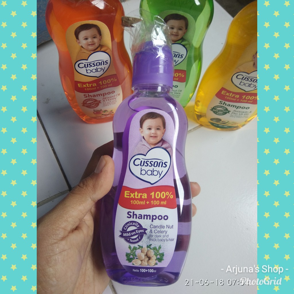 CUSSONS BABY Shampo 100ml+100ml (Avocado, Candle Nut, Aloe Vera, Almond Oil)