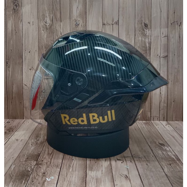 HELM RSV SV300 CARBON - PAKET GANTENG - VISOR SMOKE - RED BULL-7