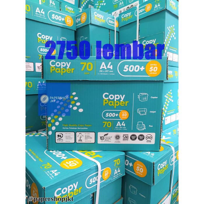 

KHUSUS GOSEND!! COPY PAPER A4 70GRAM / PAPER PRINT / KERTAS FOTOKOPI KERTAS HVS